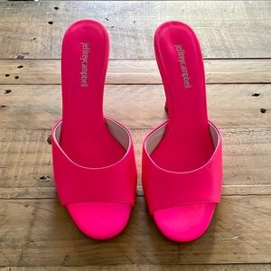 Jeffrey Campbell PG13 Slide Sandal Mule Neon Pink